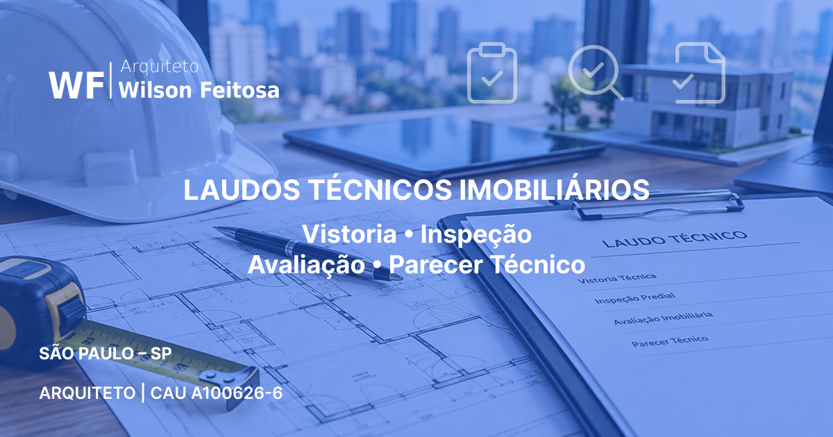 Laudos Técnicos Imobiliários em São Paulo — Wilson Feitosa Arquiteto
